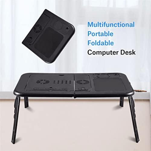Kaorou dobrando laptop mesa de computador ajustável suporte de mesa dobrável mesa de resfriamento bandeja de ventilador para cama notebook para sofá para mesa de computador