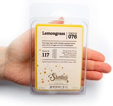 A empresa de vela de Shortie Lemongrass Cera derrete o pacote a granel - 4 bares altamente perfumados - feitos com óleos naturais