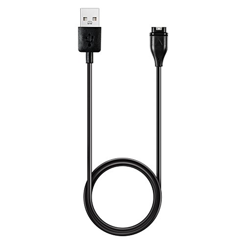 VIVOSMART 5 Substituição do carregador USB Sincronizar o fio de carregamento compatível com Garmin Vivosmart 5 Fitness Tracker, Black - 2Pack
