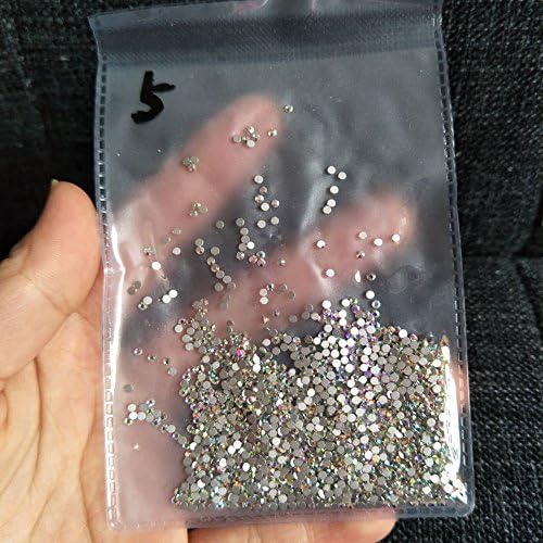 2880pcs SS5 1,8 mm Gemas de unhas cola em cristais ab unhas de unhas strasss redondo diamantes planos blings beds badas para unhas decoração artesanato