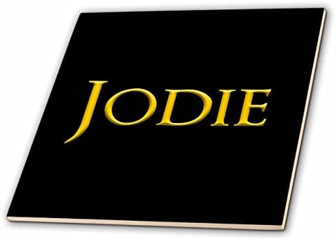 3drose jodie nome de mulher comum na América. Amarelo em charme preto - telhas