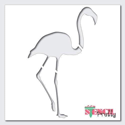 Palm Flamingo Melhores estênceis grandes de vinil para pintar em madeira, lona, ​​parede, etc. Multipack | Material de cor azul