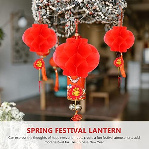 Ornamentos da Casa de Nuobesty Lanternas de Papel Vermelho Chinês Decorações de Lanterna de Ano Novo para 2022 Decorações de Festival