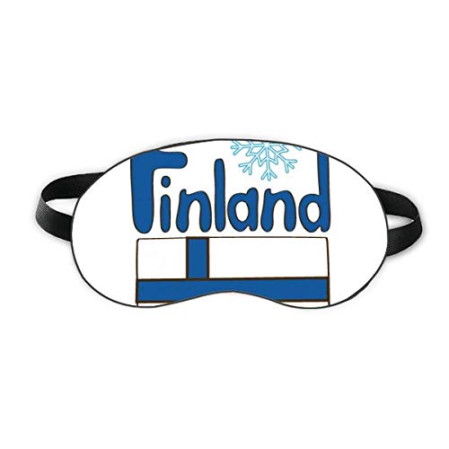 Finlândia Flag National Padrão azul Sleep Sleep Shield Soft Night Blindfold Shade Cover