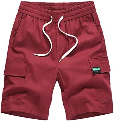 Ymosrh masculino de carga masculina shorts multi -shorts de verão linho de algodão solto calças casuais capris shorts homens