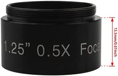 Redutor de Alstar 0,5x para fotografia e observação - rosca de filtro de 1,25 em ambos os lados - reduz a distância focal para uso visual e fotográfico