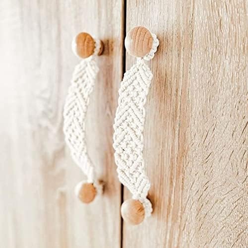 Manuse de guarda -roupa de porta de estilo rústico Mobiliário de gaveta de madeira puxa botões