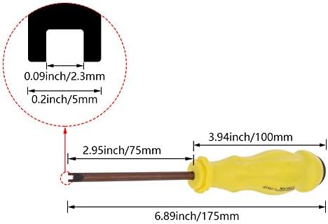 Chave de fenda Magnetic 2,3m de 2,3 mm utoolmart com alça de conforto