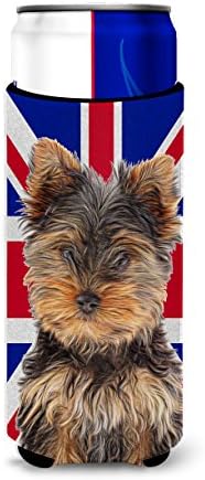 Tesouros de Caroline KJ1167MUK Yorkie Puppy/Yorkshire Terrier com a bandeira britânica da união inglesa Jack Ultra Hugger