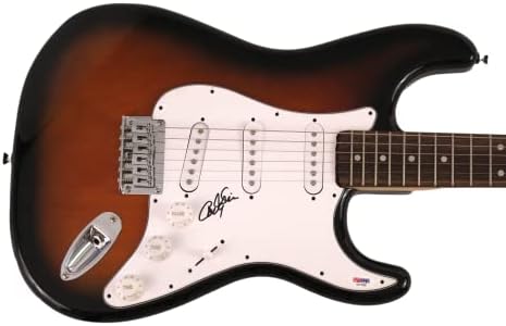 Carly Simon assinou o autógrafo em tamanho grande Stratocaster elétrico com autenticação PSA/DNA - sem segredos, hotcakes, tocando