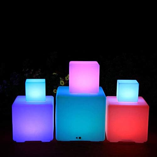 Luzes LEDs recarregáveis ​​Cubo das fezes à prova d'água com controle remoto criativo Clear Bar Patio LED LED CUBE CUBE