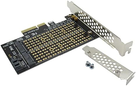 Estarpro 2x M.2 para PCIE NVME e SATA SSD Dual M Key e/ou B -chave do adaptador 2242 2260 2280 M2 Drive até a área de