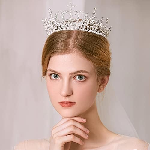 Fingerinspire Crown Reth stromstone Patches Crown Costura em apliques 4,6x4,3 polegadas Cristal Strass Aplique Glitter