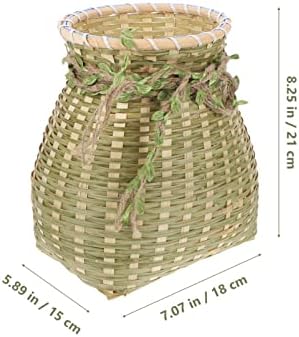 1pc cesta artesanal de cesta de bambu de armazenamento de armazenamento recipiente de arranjo de flores