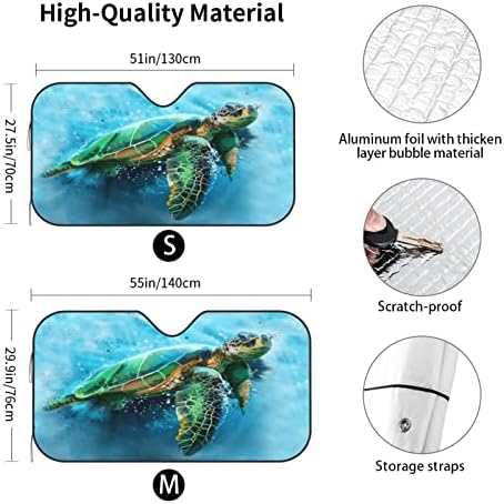 Tarda de pára -brisa de carro de tartaruga marinha Sun, janela da janela da frente do carro Tampa de escudo viseira