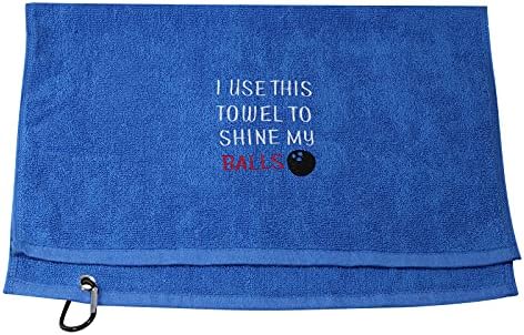 Toalha de boliche JXGZSO Eu uso esta toalha para brilhar minhas bolas esportes bordados para toalha de mão Teem Hand Hand
