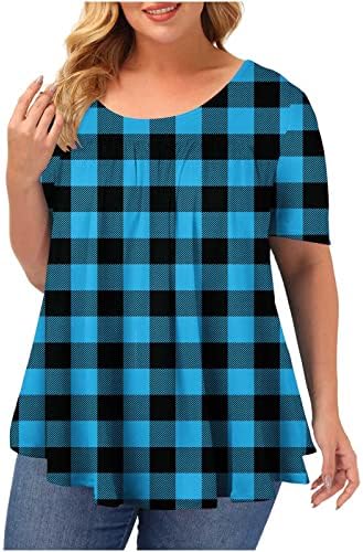 Blusa de manga curta para mulheres para mulheres calçam as férias ocidentais de férias da moda tshirts de camisa de camisa impressão 2023
