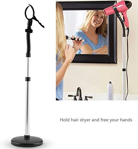 Stalador de secador de cabelo, secador de sopro de mãos livres com altura, sucção removível estável base para mulheres,