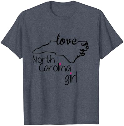 Camiseta da menina da Carolina do Norte Carolina Love Home Shirt