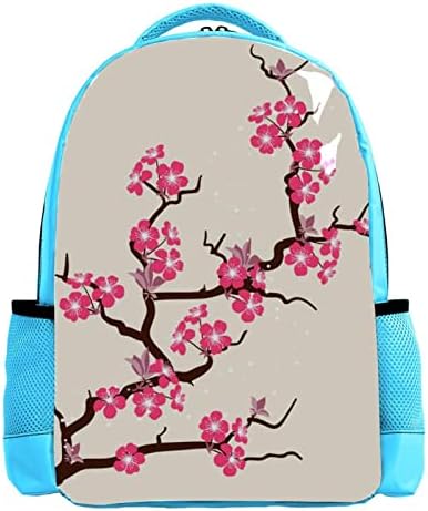 Mochila VBFOFBV para mulheres Laptop de laptop Backpack Bolsa casual, flores de flor rosa da primavera