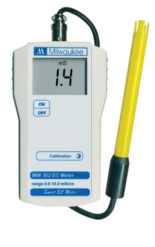 MILWAUKEE MW302 Economia LED Condutividade portátil Ec medidor com calibração manual de 1 ponto, 0 a 10,00 milisiemens/cm,