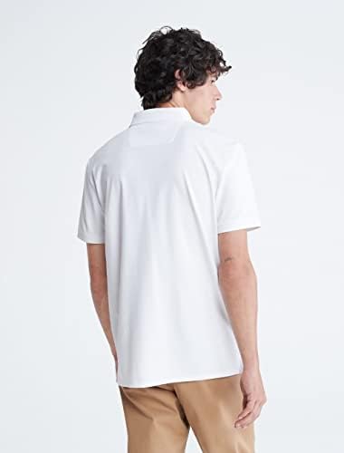 Monograma de algodão liso de Calvin Klein Men Monograma Polo