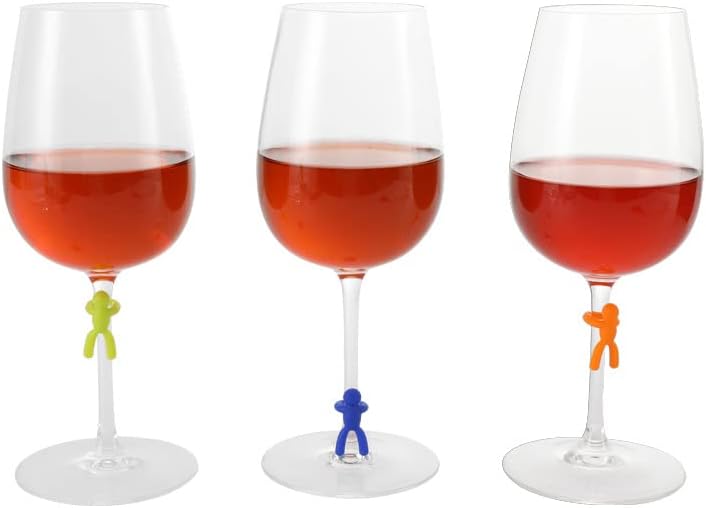 Silicone Wine Glass Marcador de vidro de vidro Rótulos de identificação de tag Sinais de marcadores de vidro de vinhos para festas para festa de barra martinis coquetel de champanhe copos de caule