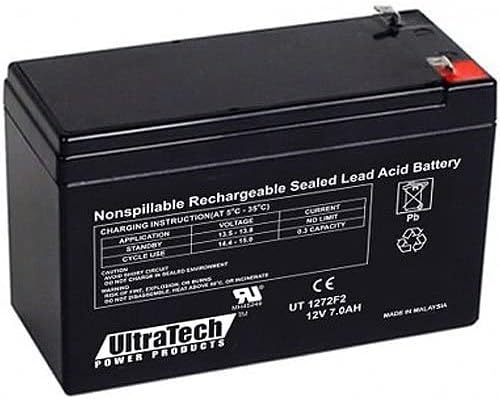 ULTRATECH IM-1272F2 12V, 7.0 AH SLA Battery, F2 Terminal 24 Pack