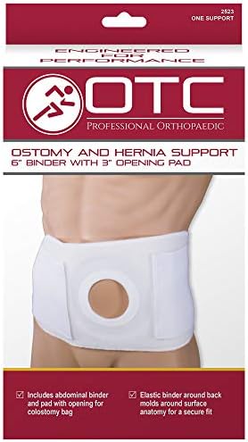 OTC Ostomy Abdominal Binder, Suporte ao Estoma, Henia Colostomy, 6 Belt, 3 Abertura, X-Large