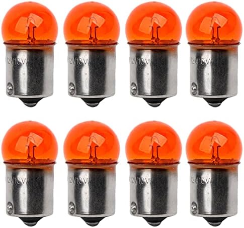 Minho 8pcs G18 Bulbos de sinal de giro de motocicleta 12V5W Ajuste de luz laranja para a maioria dos ciclomotores de scooter