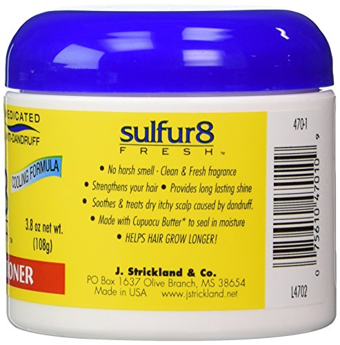 Sulphur 8 Cabelo anti-casca de enxofre e condicionador de couro e couro cabeludo 4 oz
