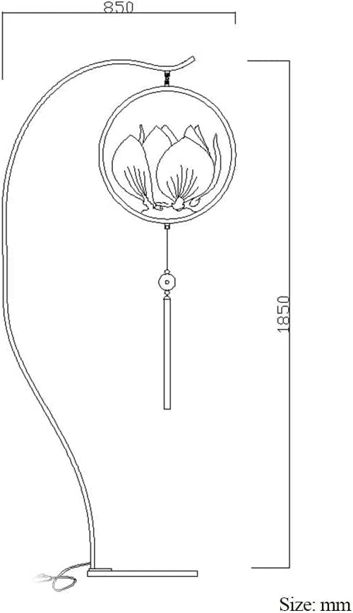 Lâmpada de lótus de estilo chinesa de Guaaja