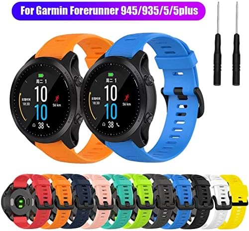 Tiras de banda de vigilância wscebck para Garmin Forerunner 945 935 Fenix ​​5 Plus Quatix5 Silicone Smart Watch Band