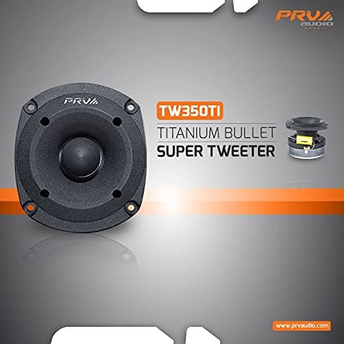 PRV AUDIO TW350TI Titanium Bullet Super Tweeter 8 ohms 1 VC Pro Audio Alta frequência Driver 105db 60 Watts RMS-Capacitor