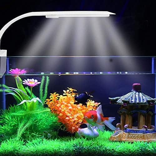 Oumefar aquário leve tanque de peixes luz ultrafina aquário LED LUZ LED 7W PLANT AQUÁTICA Tanque de peixes CLIP-ON
