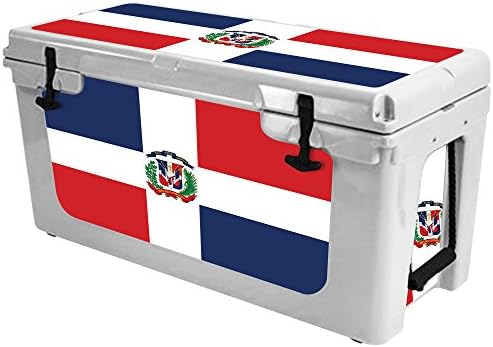 MightySkins Skin Compatível com RTIC 65 Foler - Bandeira Dominicana | Tampa protetora, durável e exclusiva do encomendamento