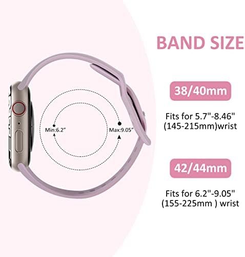 Oribox compatível com bandas de relógio Apple 41mm 40mm 38mm, pulseira de silicone macio para a série Iwatch se 8 7 6 5 4 3 2 1 para mulheres homens