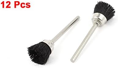 UXCELL 12 PCS 1/8 polegada haste de 10 mm de nylon Bristle Bristle Brush Brush Rotary Tool