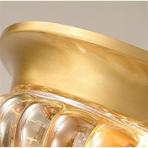BHVXW European Vintage Brass Design Crystal Light Light Glossy Electroplated Brass Lamp Bedroom Light Light