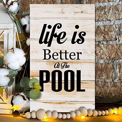 A vida útil da placa de madeira é melhor na piscina de decorações rústicas da fazenda assinar um presente motivacional para