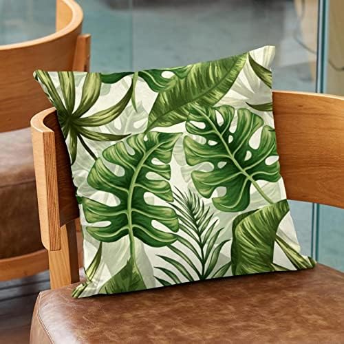 Pacote vbfofbv de 2 capa de almofada de veludo capa de almofada de travesseiro quadrado para cama de sofá, estilo moderno de tartarugas tropicais de volta