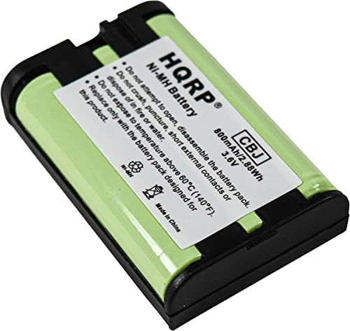 Bateria de telefone HQRP compatível com Panasonic KX-TGA301, KX-TGA351, KX-TGA600, KX-TGA600B, KX-TGA600M, KX-TGA600S, KX-TGA601
