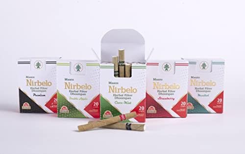 Nirbelo Herbal Cigarettes Premium + Clove Mint Sabor Tabaco Free & Nicotine Free - 40 cigarros