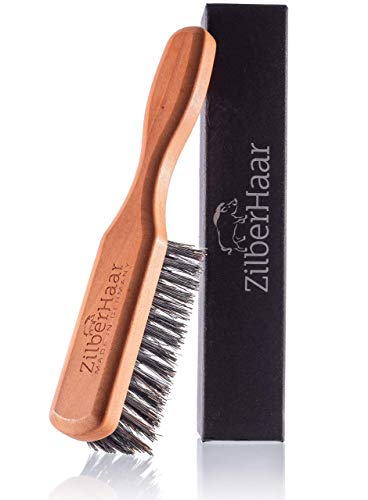 Barba zilberhaar e cuidados com o cabelo para homens - pincel regular + pincel principal com cerdas de javali rígidas