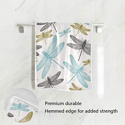 Senya Fern Botanical Dragonfly Toalha de mão Ultra Soft Luxury Toalhas para o banheiro 30 x15