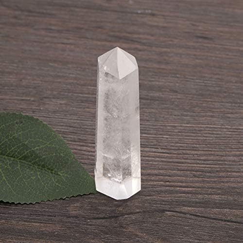 Psytfei Rod de cristal haste de cristal transparente haste de cristal grande para meditação decoração