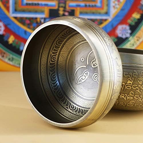 Zamtac sinos artesanais de ioga pingentes de meditação tigela tibetana mausoleum tigela de porcelana artesanato de porcelana -