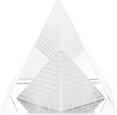Pirâmide de cristal para decoração de casa de mesa Ornamento de cristal transparente Egito