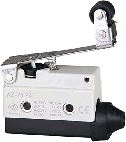 Interruptor de limite de limite de gibolea interruptor de limite da alavanca com roda de rolo dobradiça de rolo curto 380v 10a az-7124