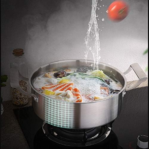 SJYDQ Capacidade de grande capacidade Pote de frigideira 304 Sopa de aço inoxidável panela em casa sopa espessante